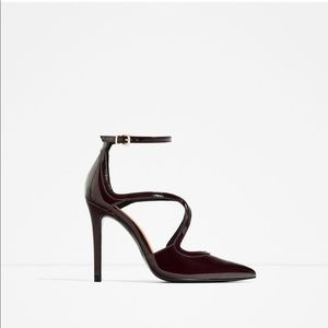 Zara Strappy Patent Finish Stiletto